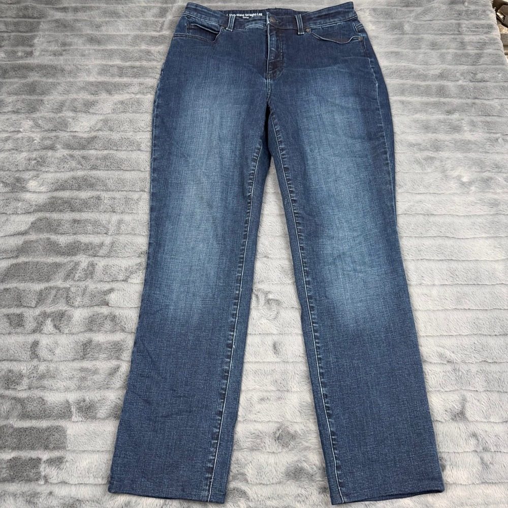 Talbots Flawless High-Waist Straight-Leg Curvy Jeans Blue 10 VN5214 03/19
